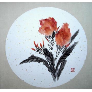 余险峰国画花鸟扇面作品（13）字画之家