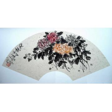 余险峰国画花鸟扇面作品（14）字画之家