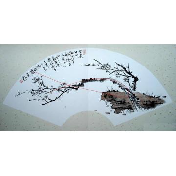 余险峰国画花鸟扇面作品（17）字画之家