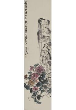 朱卫新国画花鸟霜前访菊字画之家