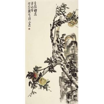 朱卫新国画花鸟含精榴花寒山客字画之家