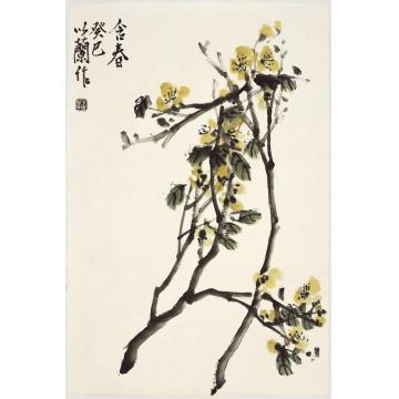 朱卫新国画花鸟含春字画之家