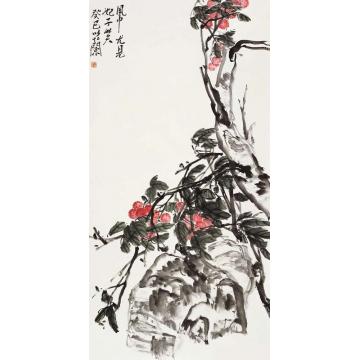 朱卫新国画花鸟风中尤见妃子笑字画之家