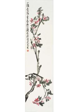 朱卫新国画花鸟一枝杏花含春雨字画之家
