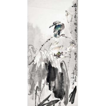 宋展生国画花鸟荷塘清韵字画之家