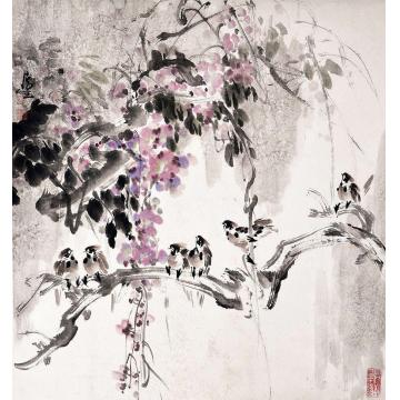宋展生国画花鸟雨霁字画之家