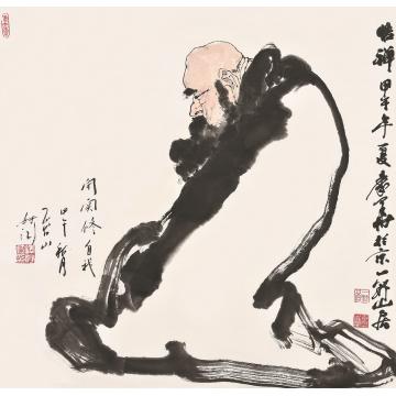 秦华国画人物闭关修自我字画之家