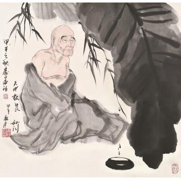 秦华国画人物天地敬畏字画之家