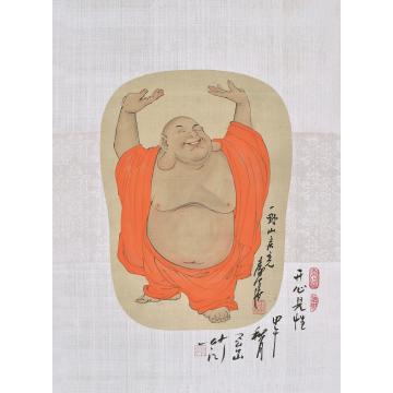秦华国画人物开心见性字画之家