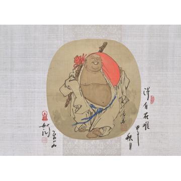 秦华国画人物得自在难字画之家