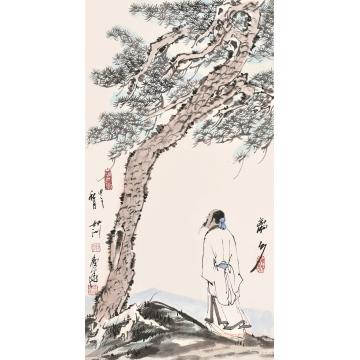 秦华国画人物离乡字画之家