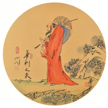 秦华国画人物普利人天字画之家