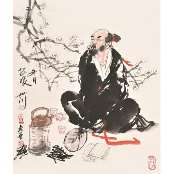 秦华国画人物冬月越暖字画之家