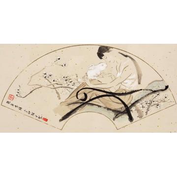 张达平国画人物兔年吉祥字画之家