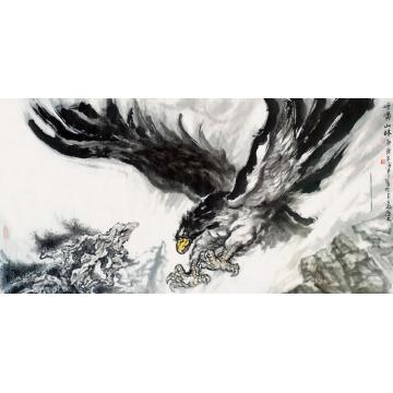 张达平国画人物虎啸山林字画之家