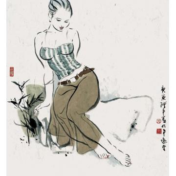 张达平国画人物国画作品001字画之家