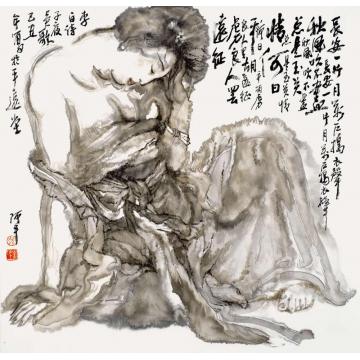 张达平国画人物长安一片月字画之家