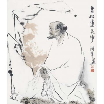 张达平国画人物看取莲花净系列二字画之家