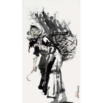 张达平国画人物冬日字画之家