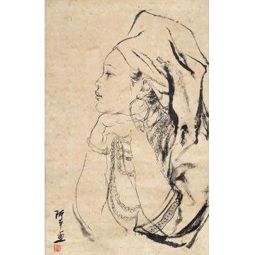 张达平国画人物壮妹字画之家