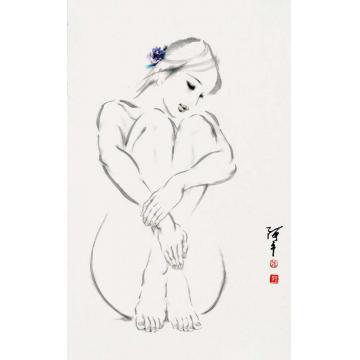 张达平国画人物思字画之家