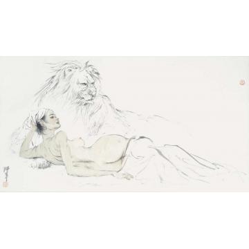 张达平国画人物剑胆琴心字画之家