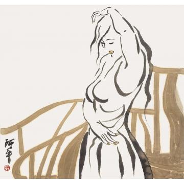 张达平国画人物国画作品059字画之家