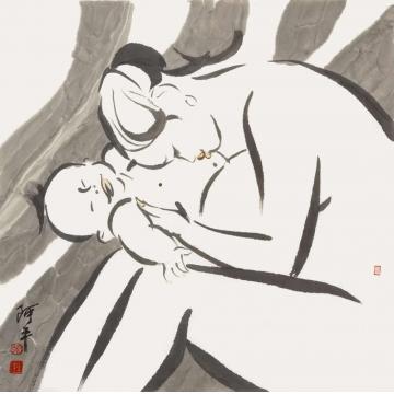 张达平国画人物国画作品064字画之家