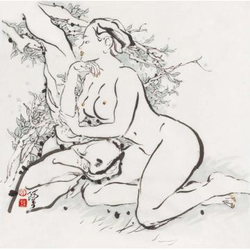 张达平国画人物国画作品066字画之家