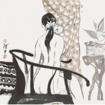 张达平国画人物国画作品069字画之家