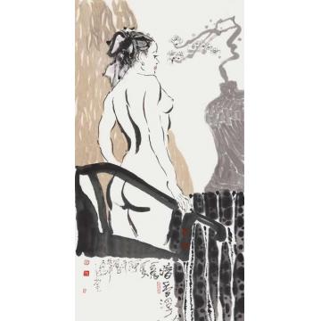 张达平国画人物暗香浮动字画之家