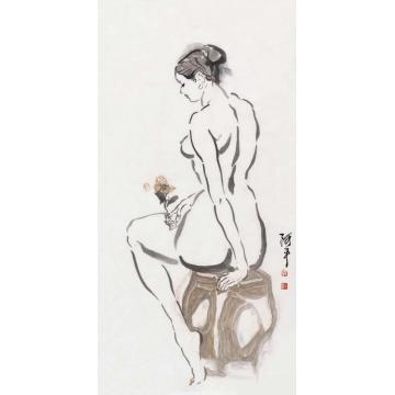 张达平国画人物国画作品073字画之家