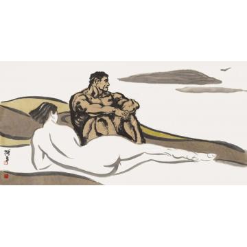 张达平国画人物国画作品076字画之家
