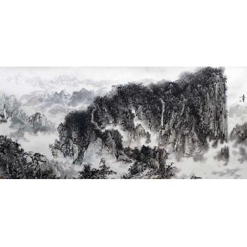 解安宁国画山水中华一柱字画之家