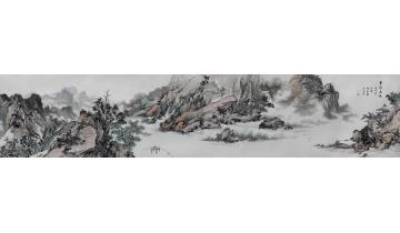 解安宁国画山水云溪高逸字画之家