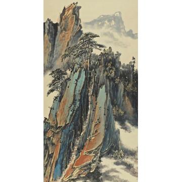 解安宁国画山水朝晖字画之家