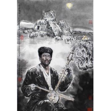 冯运榆国画人物依旧魏晋月字画之家