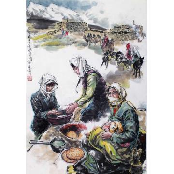 冯运榆国画人物塔吉克族风情字画之家