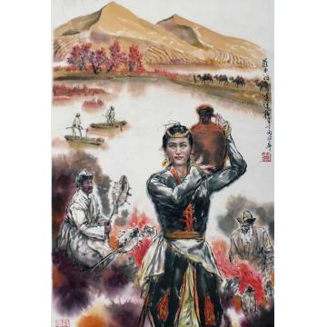 冯运榆国画人物罗布泊字画之家