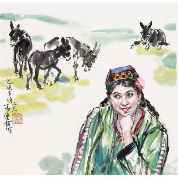 冯运榆国画人物巴依古丽字画之家