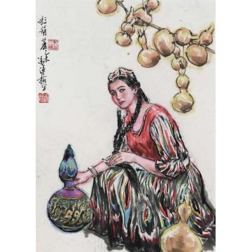 冯运榆国画人物彩葫芦字画之家