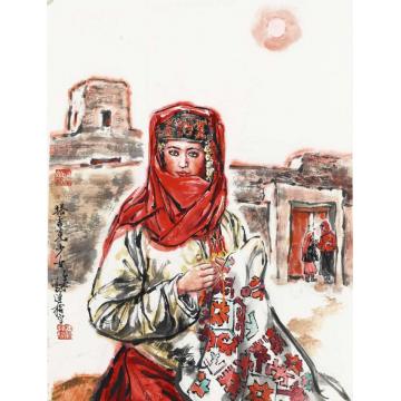 冯运榆国画人物塔吉克少女字画之家