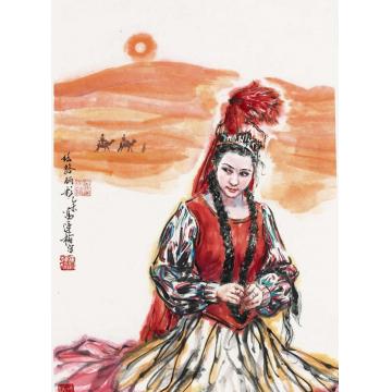 冯运榆国画人物丝路丽彩字画之家