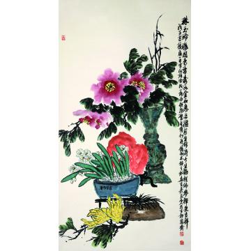 吴民先国画花鸟珠玉玲珑国色香字画之家