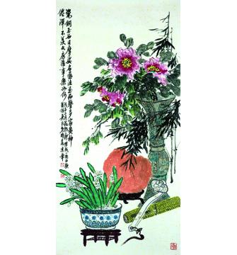 吴民先国画花鸟文房雅事乐如何字画之家