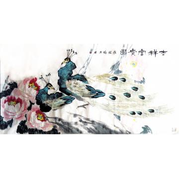 崔绍伦国画花鸟吉祥富贵图字画之家