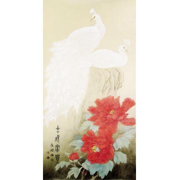 崔绍伦国画花鸟吉祥富贵字画之家