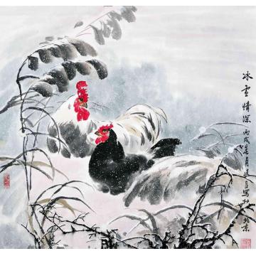 杨建臣国画花鸟冰雪情怀字画之家