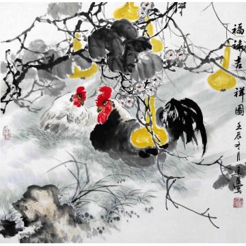 杨建臣国画花鸟花鸟作品015字画之家