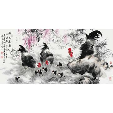 杨建臣国画花鸟神州无处不春风字画之家